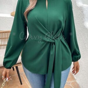 Blusa Kiyonna de Encaje en Color Verde