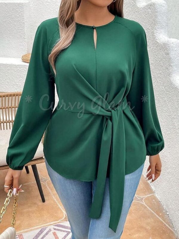 Blusa Kiyonna de Encaje en Color Verde